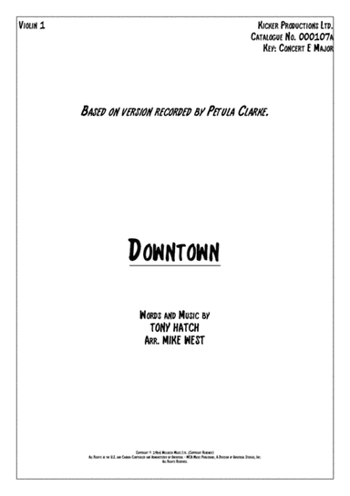 Downtown (arr. Mike West)