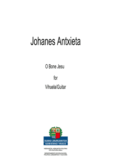 O Bone Jesu (arr. Enrike Solinís)