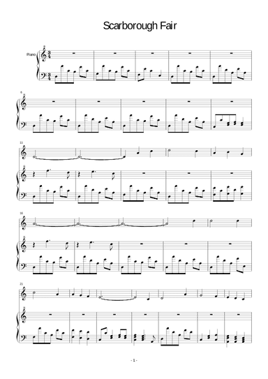 Scarborough Fair/canticle (arr. Paul Simon)
