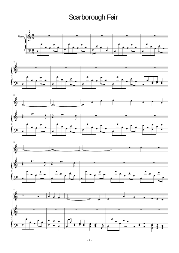 Scarborough Fair/canticle (arr. Paul Simon)