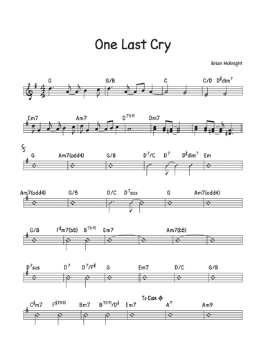One Last Cry (arr. David M Fagnant)