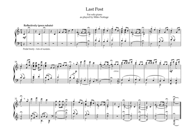 Last Post (as performed by Miles Nottage) (arr. Miles Nottage)