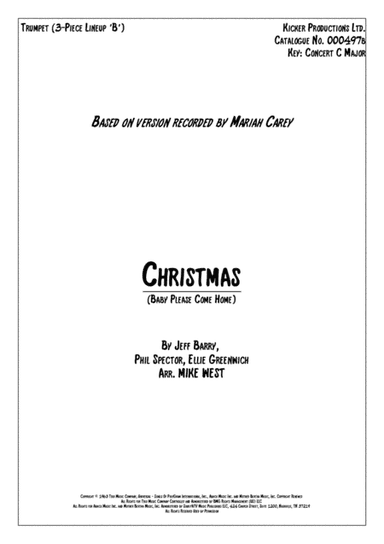Christmas (baby Please Come Home) (arr. Mike West)