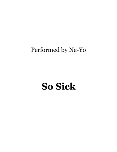 So Sick (arr. Ronn M)