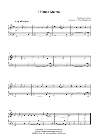 Hakuna Matata (arr. Ellen Macpherson)