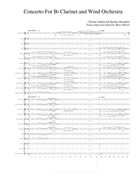 Concerto for Clarinet and Wind Band (arr. Marc Oliver)