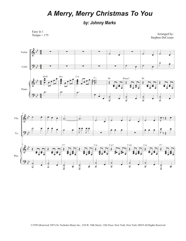 A Merry, Merry Christmas To You (arr. Stephen DeCesare)