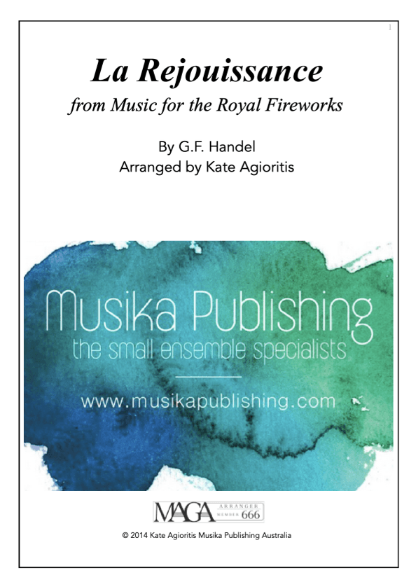 La Rejouissance (from Music for the Royal Fireworks) - Saxophone Quartet (arr. K. Agioritis)