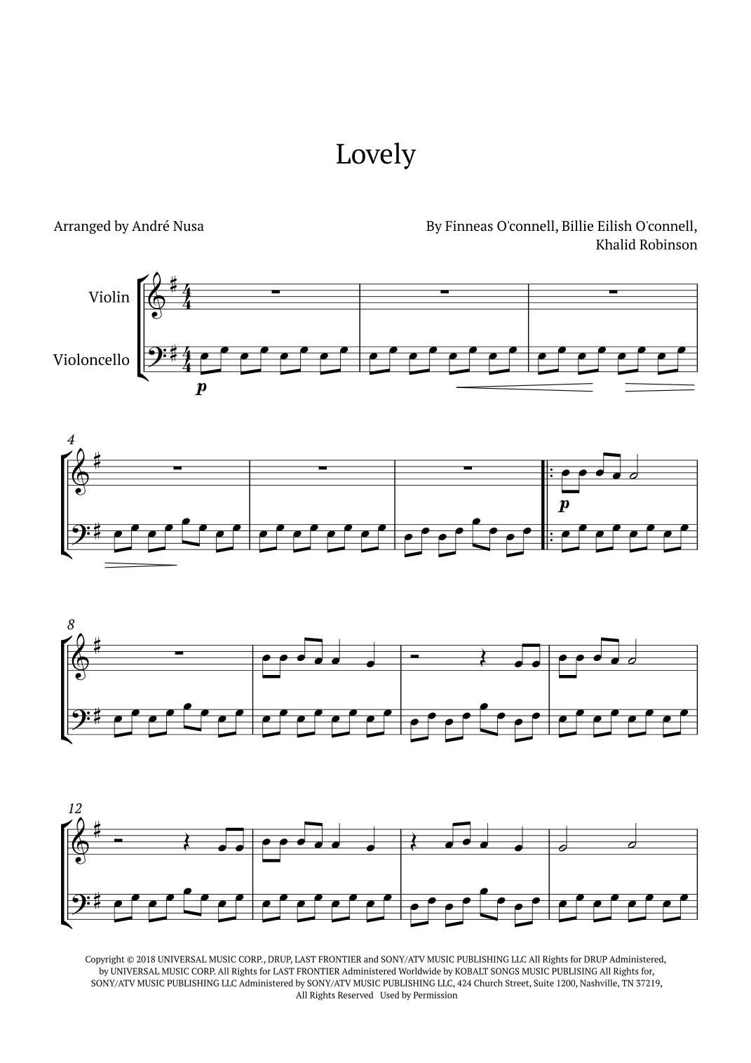 Lovely (arr. André Nusa)