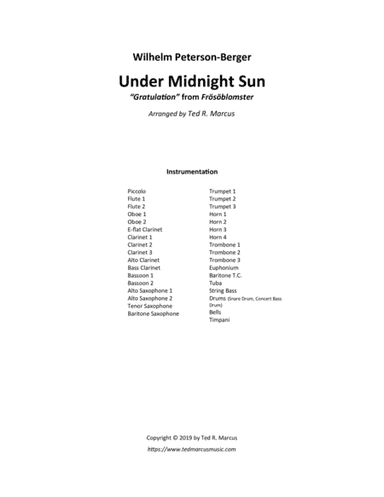 Under Midnight Sun ("Gratulation" from Frosoblomster) (arr. Ted R. Marcus)