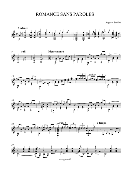 Romance Sans Paroles (arr. theupperstaff.com)