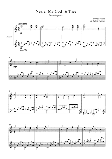 Nearer My God To Thee Piano (arr. Jackie Fletcher)