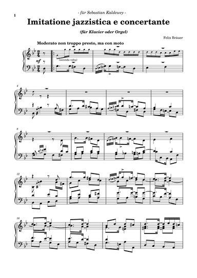 Imitatione jazzistica e concertante