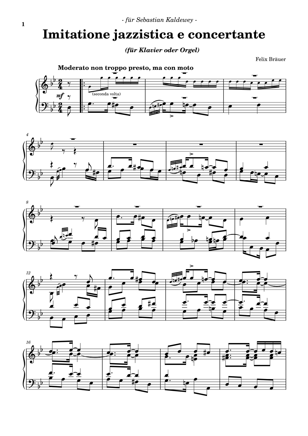 Imitatione jazzistica e concertante