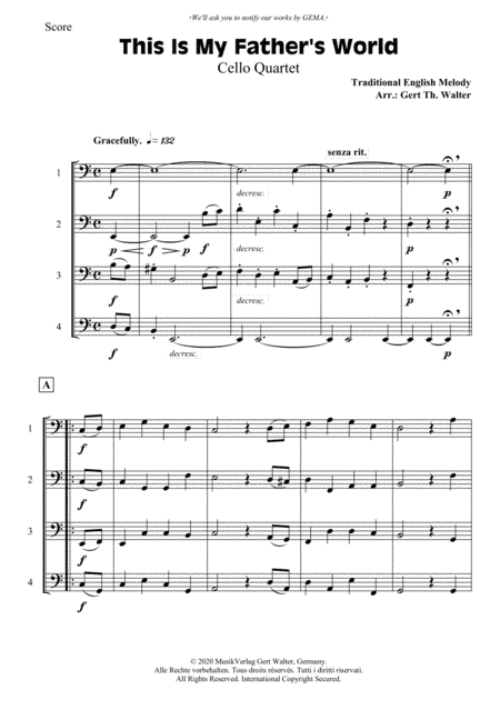 This Is My Father's World (arr. Gert Th. Walter)