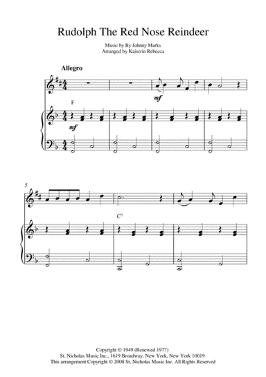 Rudolph The Red-nosed Reindeer (arr. Kaiserin Rebecca)