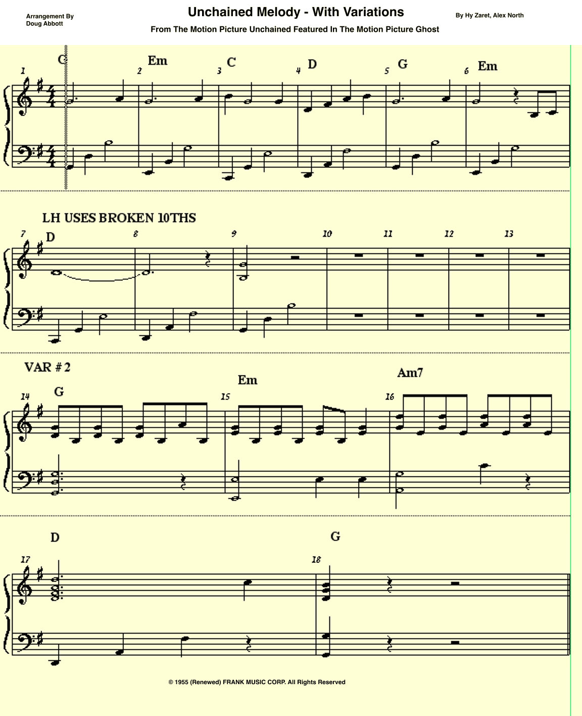 Unchained Melody (arr. Doug Abbott)