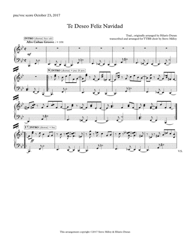 Te Deseo Feliz Navidad (We Wish You a Merry Christmas) (arr. Steve Milloy)