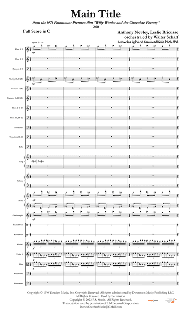 Willy Wonka Theme (arr. Patrick Sheehan)