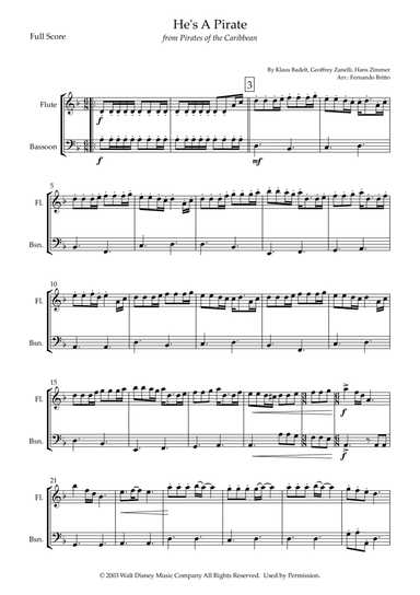 He's A Pirate (arr. Fernando Britto)