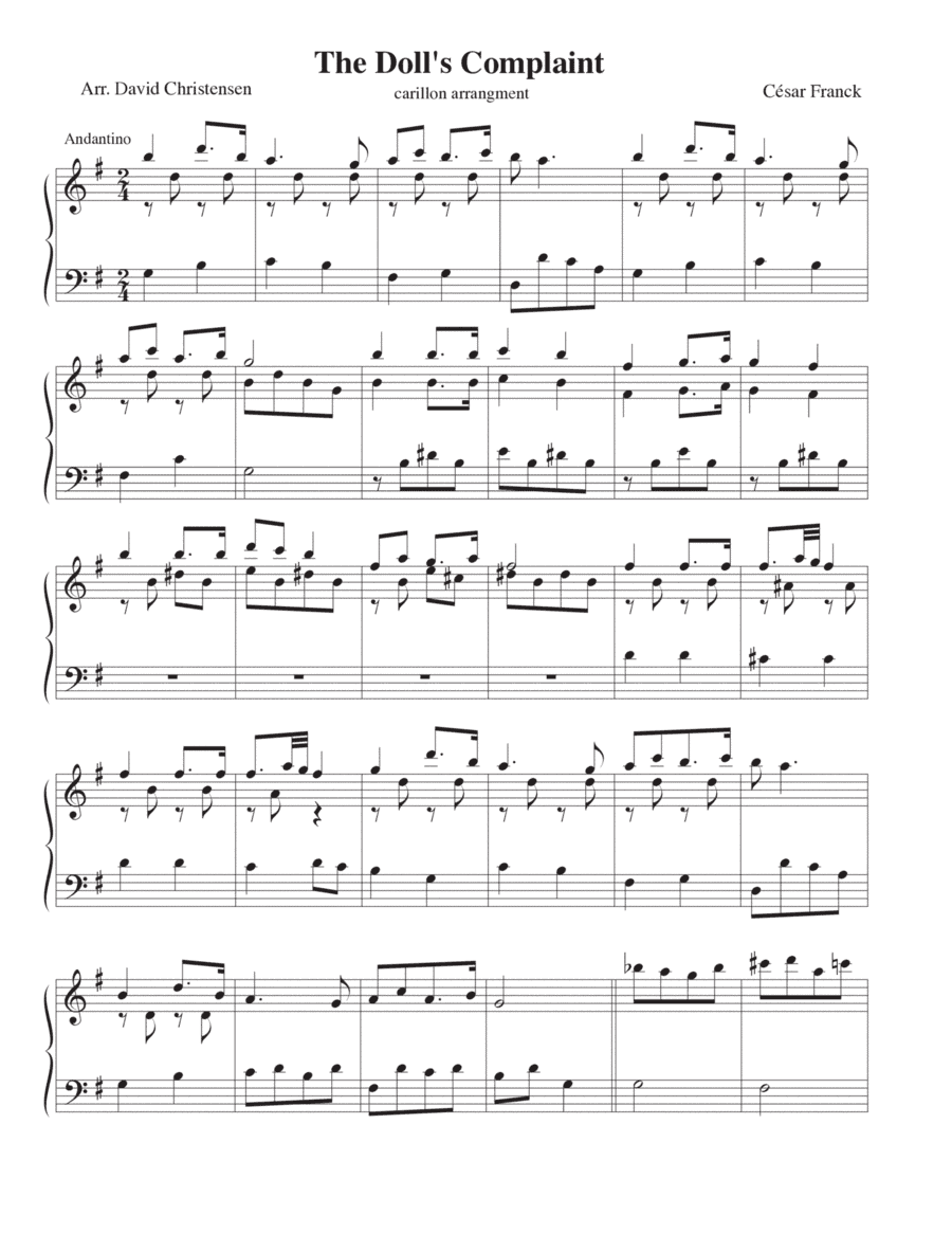 The Doll's Complaint (arr. David Christensen)