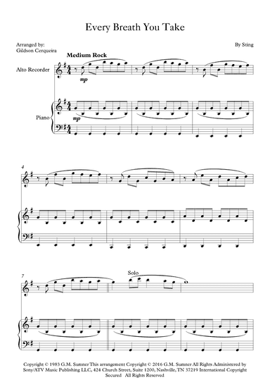 Every Breath You Take (arr. Gildson Cerqueira)