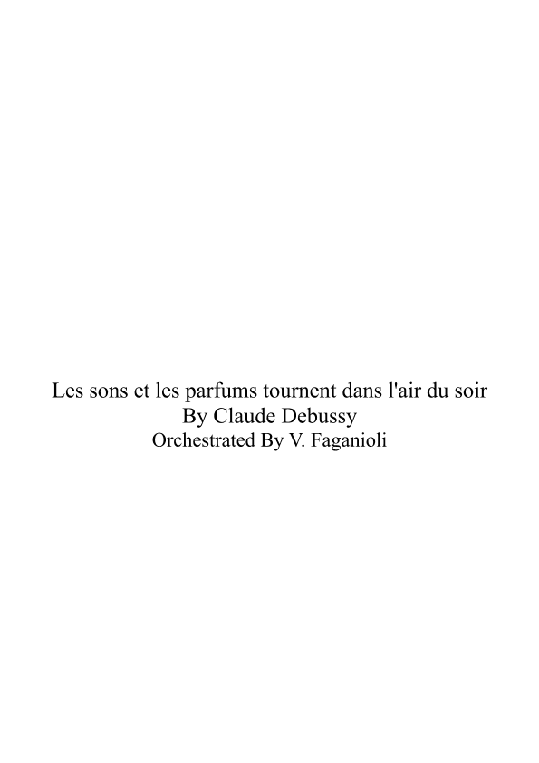 Les sons et les parfams tournent dans l'air du soir (arr. Valdeci Faganioli)