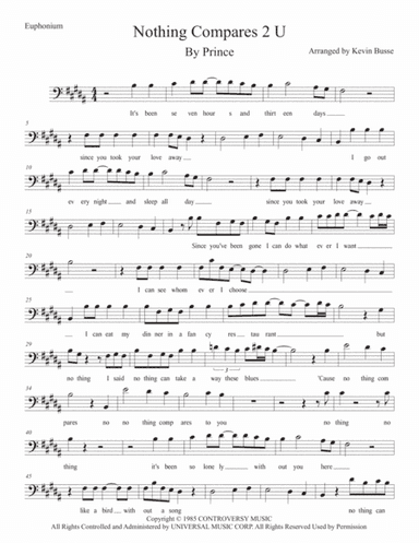 Nothing Compares 2 U (arr. Kevin Busse)