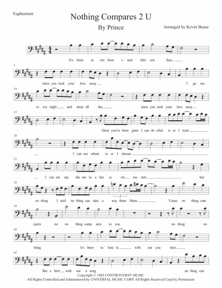 Nothing Compares 2 U (arr. Kevin Busse)