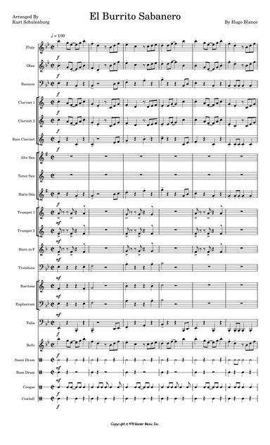 El Burrito Sabanero (mi Burrito Sabanero) (arr. Kurt Schulenburg)
