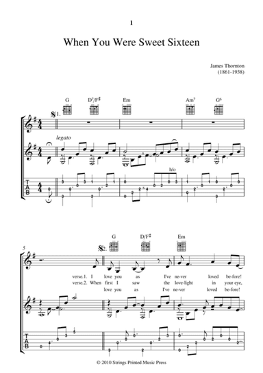SWEET SIXTEEN (arr. Lee Mitchell)
