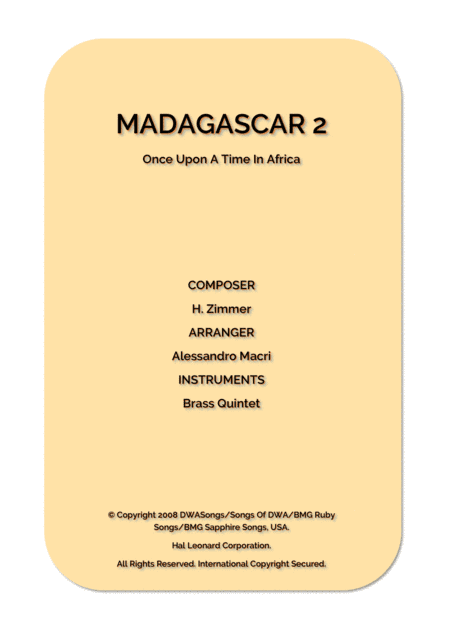 Once Upon A Time In Africa (arr. Alessandro Macrì)