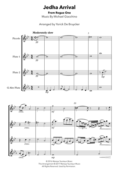 Jedha Arrival (arr. Yorick DE BRUYCKER)