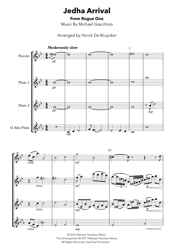 Jedha Arrival (arr. Yorick DE BRUYCKER)