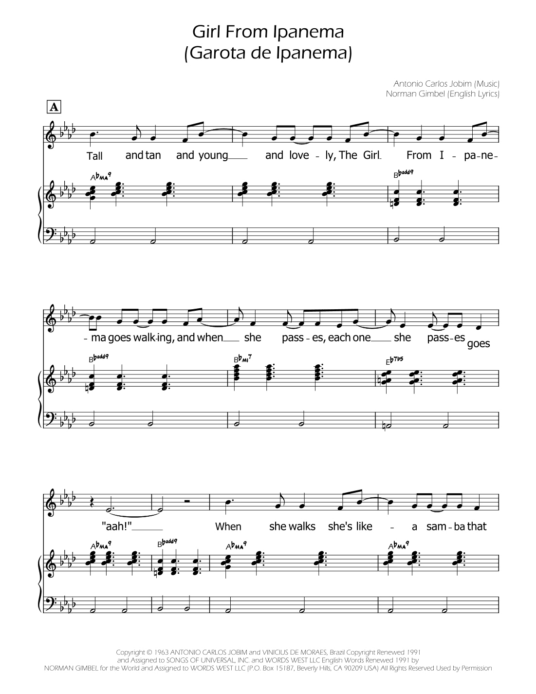 The Girl From Ipanema (garôta De Ipanema) (arr. Ygor Nunes)