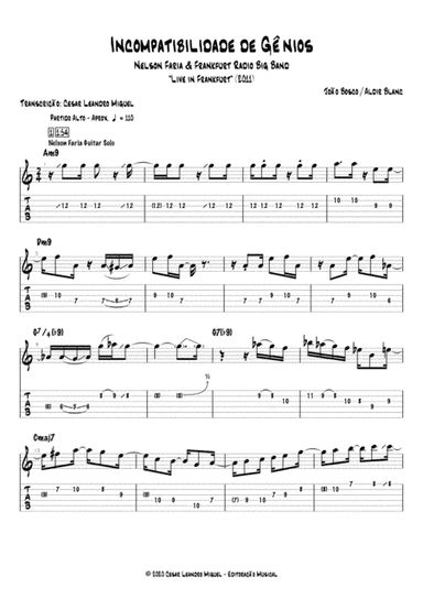 Incompatibilidade De Genios (arr. Nelson Faria)