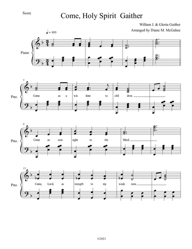 Come, Holy Spirit (arr. Diane M. McGahee)