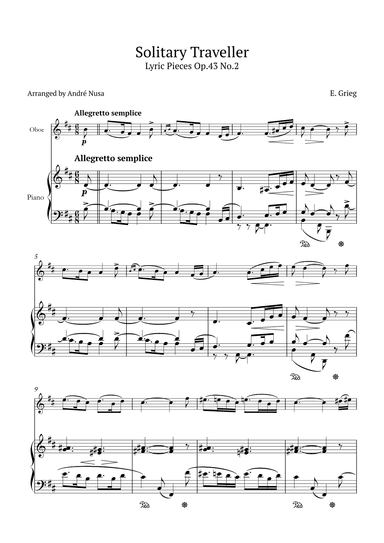 Lyric Pieces Op.43 No.2 (arr. André Nusa)