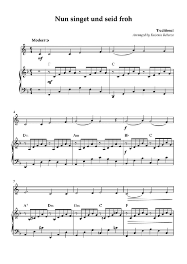 Nun singet und seid froh (arr. Kaiserin Rebecca)