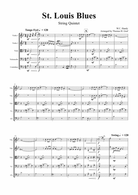 St. Louis Blues - String Quintet (arr. Thomas H. Graf)