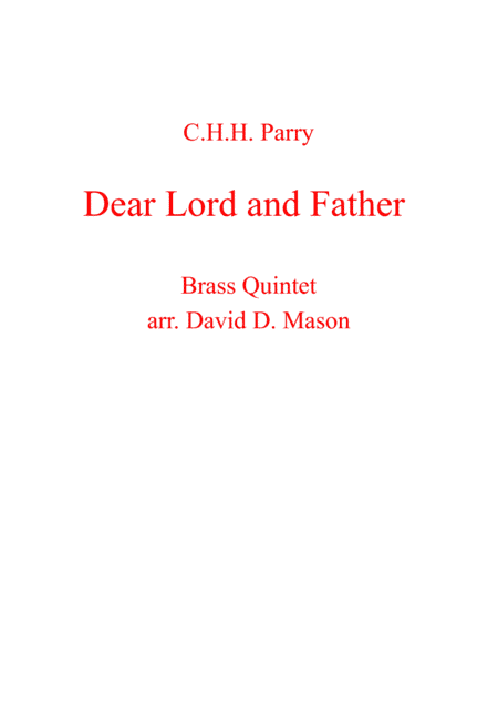 Dear Lord and Father of Mankind (arr. David D. Mason)