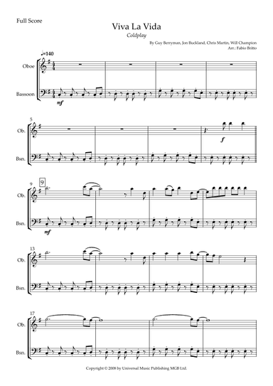 Viva La Vida (arr. Fabio Britto)