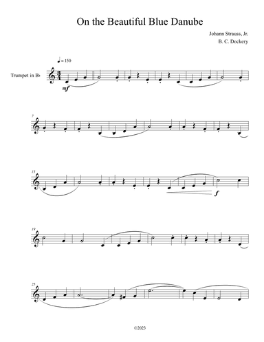 The Blue Danube (Trumpet Solo) (arr. B. C. Dockery)