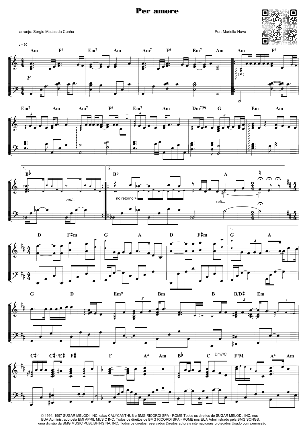 Per Amore (arr. Sérgio Matias da Cunha)