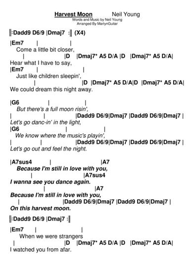 Harvest Moon (arr. Martyn Guitar)