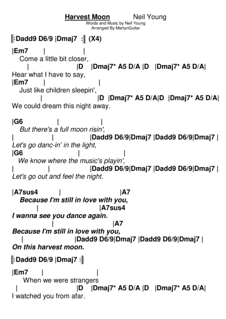 Harvest Moon (arr. Martyn Guitar)