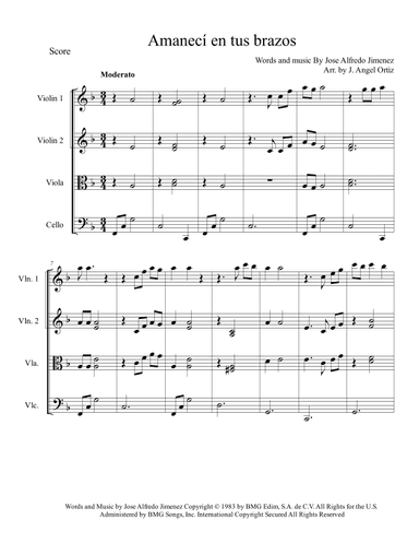 Amaneci En Tus Brazos (arr. José angel Ortiz ramirez)