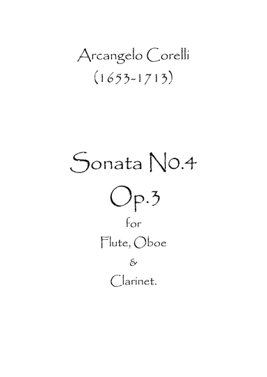 Sonata No.4 Op.3 (arr. Spence Bundy)