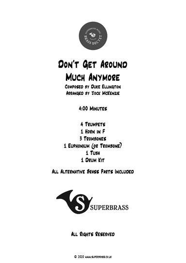 Don't Get Around Much Anymore (arr. Jock McKenzie)