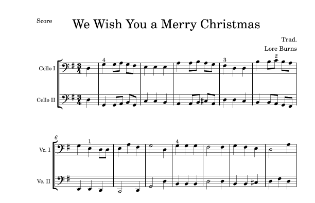 We Wish You a Merry Christmas (arr. Lore Burns)